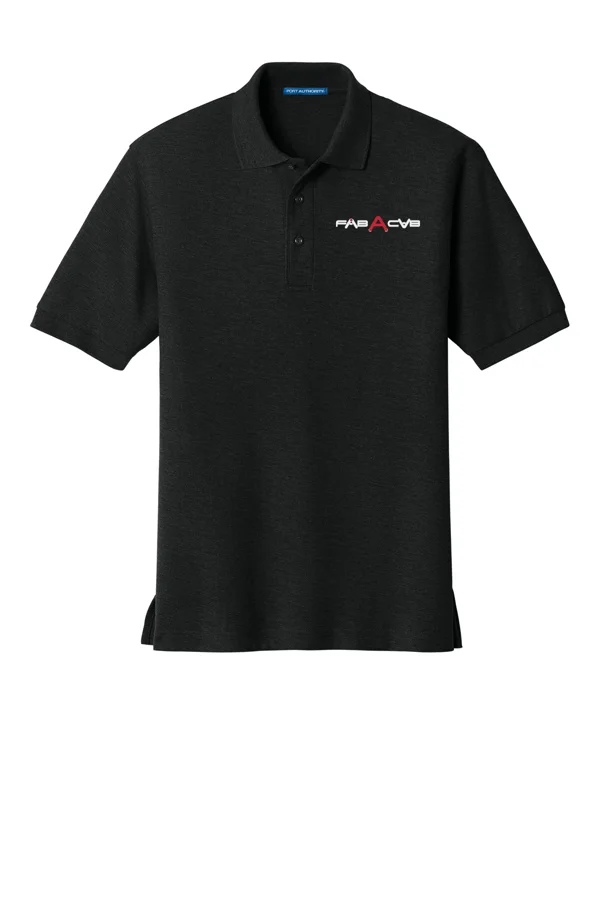 Black Port Authority polo with FabACab logo