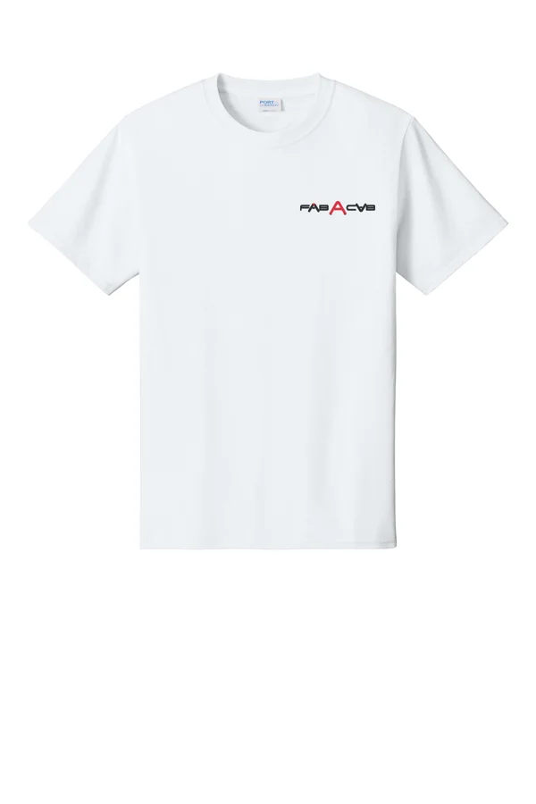 White Port & Company cotton tee with FabACab logo